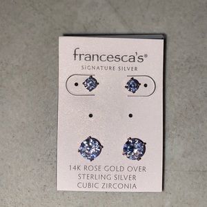 Diamond stud earrings